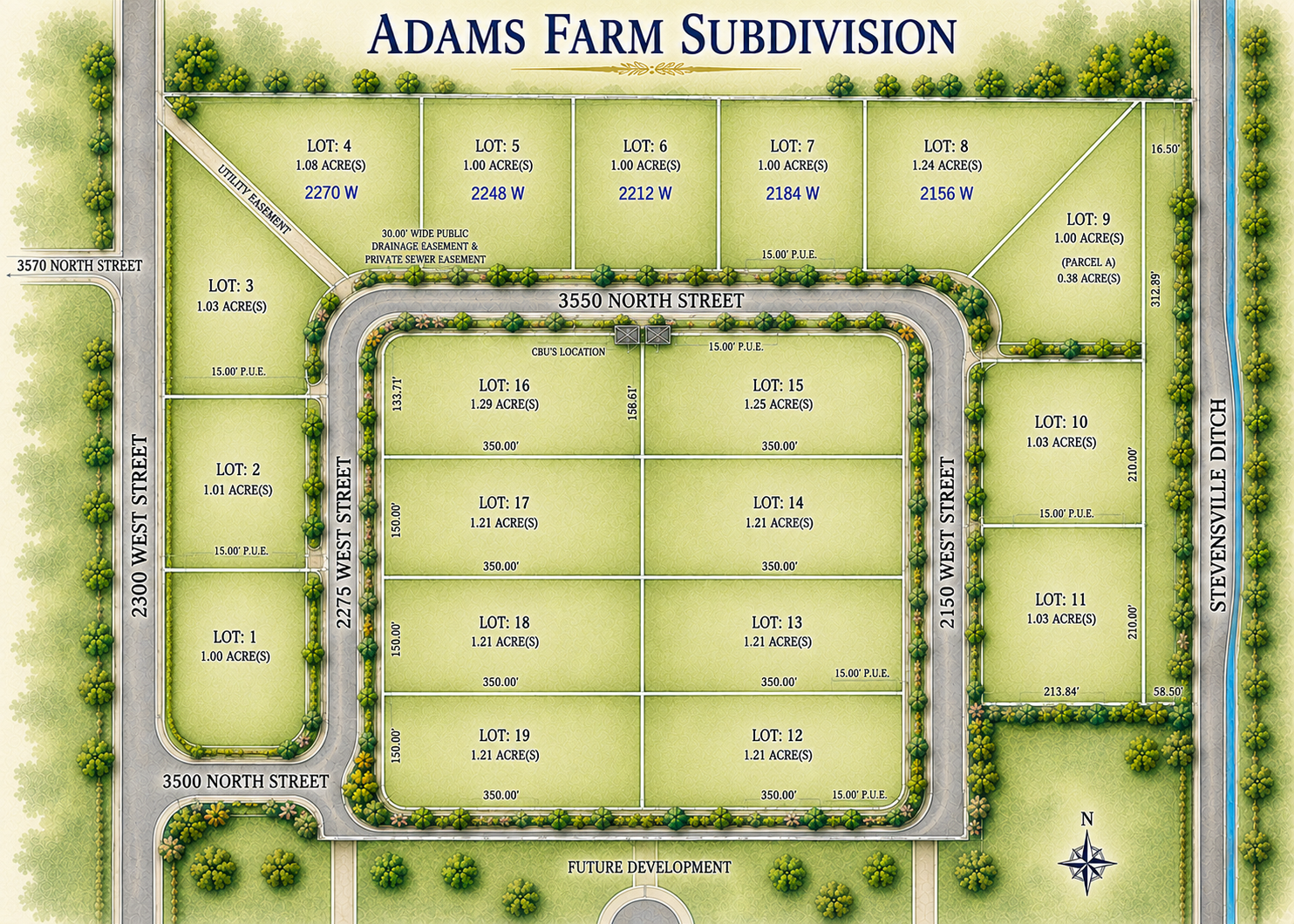 Adams Farm Phase 1 — Site Plan